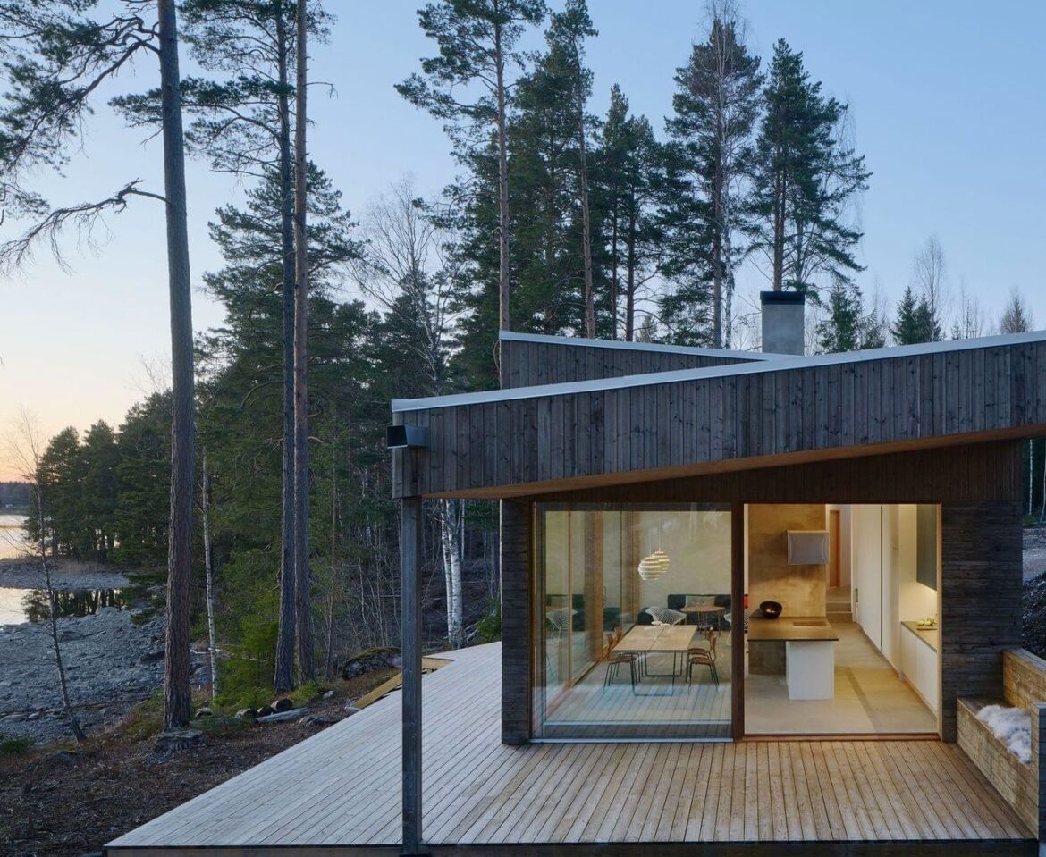 Dalarna House in Sweden with wood siding
